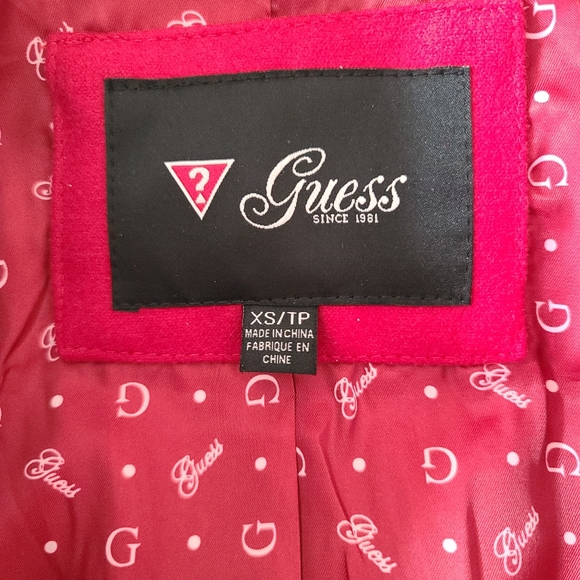 Guess Wool-Blend Coat, XSmall, Red. - Picture 3 of 6